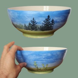 Saladier épicéas et gentianes